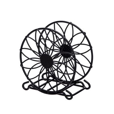 Altom Design, serwetnik metalowy, 11-11.5 cm, czarny, kwiat