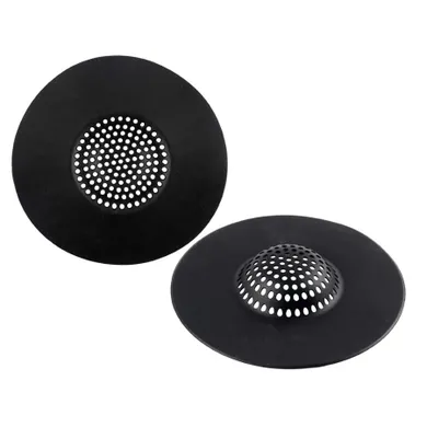 Altom Design, Spiżarnia pani domu, sitko do zlewu, silikonowe, czarne, 12-3 cm