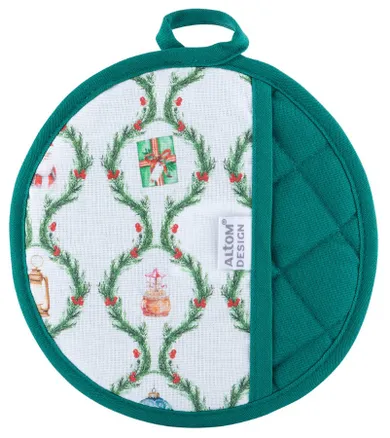 Altom Design, świąteczna girlanda łapka kuchenna śr., 18 cm, 100% bawełna