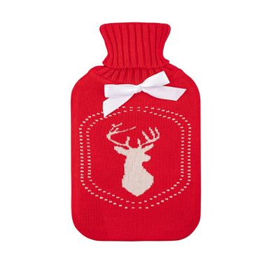 Altom Design, termofor w sweterku, 1.8l, renifer, czerwony