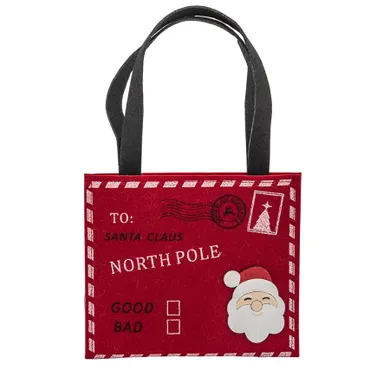 Altom Design, torebka filcowa list do św. Mikołaja, 19.5-22-0.5 cm