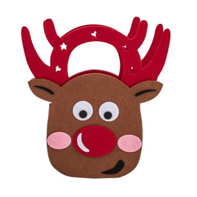 Altom Design, torebka prezentowa filcowa renifer, 16-8-24 cm