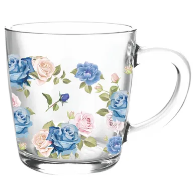 Altom Design, Toronto, kubek, niebieska róża, 350 ml