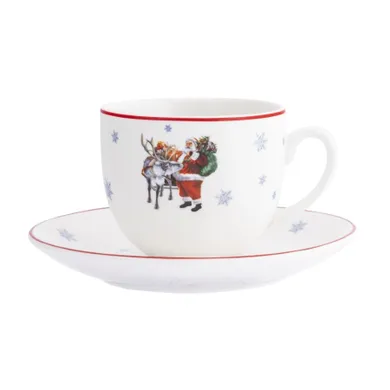 Altom Design, wyprawa mikołaja filiżanka ze spodkiem, 240 ml, w opasce