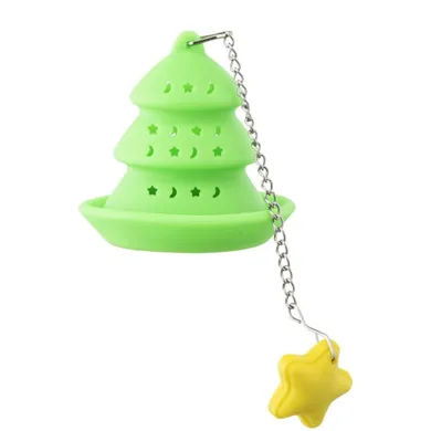 Altom Design, zaparzacz do herbaty choinka z dekoracyjną zawieszką gwiazdka, 6-5 cm