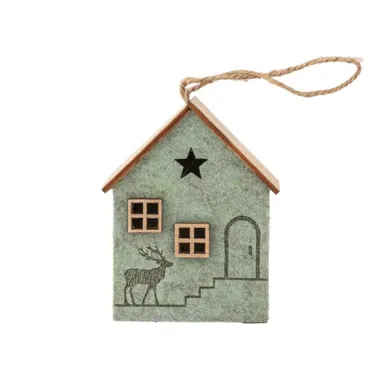 Altom Design, zawieszka filcowa, domek, 8-10-5 cm
