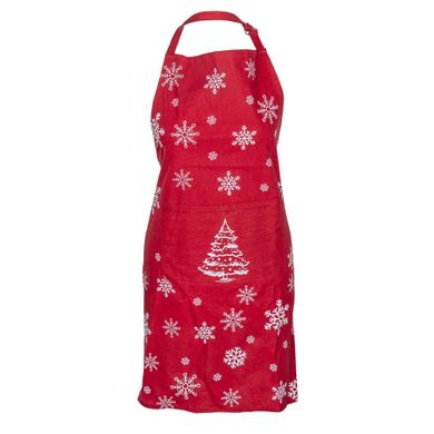 Altom Design, zimowa choinka fartuch kuchenny z kieszonką, 70-80 cm, bawełna, 100%