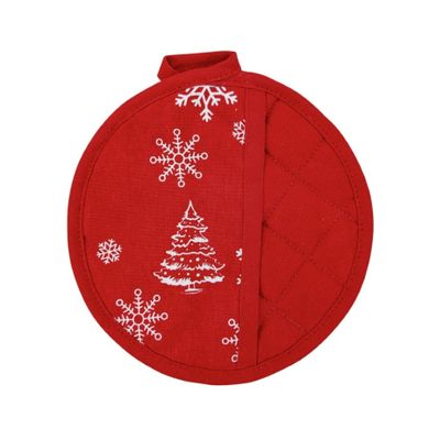 Altom Design, zimowa choinka łapka kuchenna śr., 18 cm, 100% bawełna