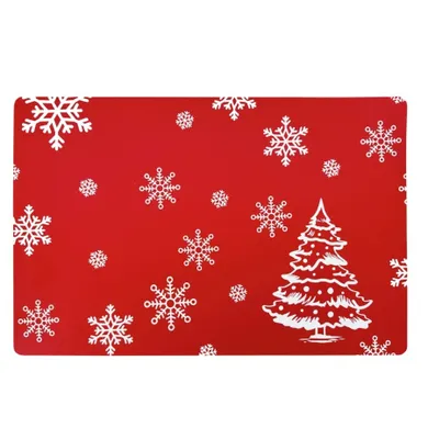 Altom Design, zimowa choinka mata stołowa prostokątna pp, 28-43 cm