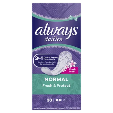 Always, Dailies, Normal Fresh & Protect, wkładki higieniczne, 30 szt.