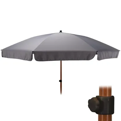 Ambiance, regulowany parasol plażowy, 200 cm, szary
