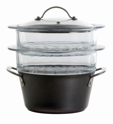 Ambition Magnat, garnek do gotowania na parze, z 2 sitami, 20 cm