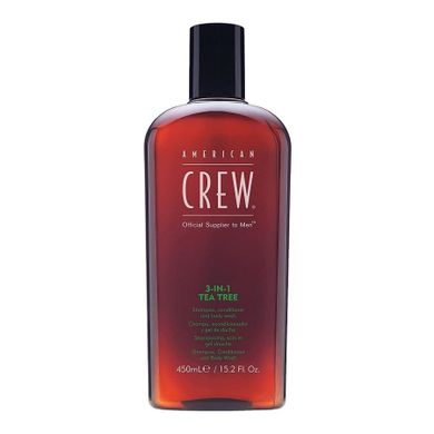 American Crew, 3-in-1 Tea Tree, szampon, odżywka i żel do mycia ciała, 450 ml