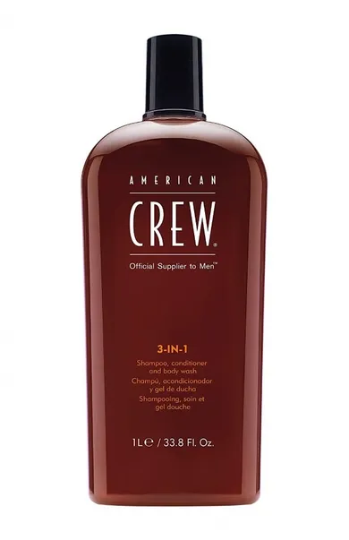 American Crew, 3in1 Shampoo Conditioner And Body Wash, szampon, odżywka i żel do kąpieli, 1000 ml