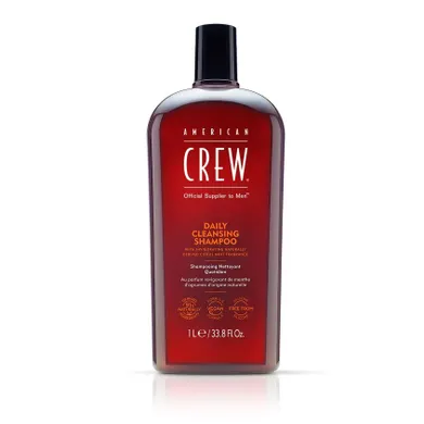 American Crew, Daily Cleansing Shampoo, głęboko oczyszczający szampon do włosów, 1000 ml