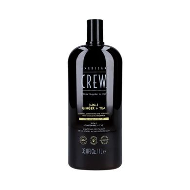 American Crew, Ginger&Tea, szampon, odżywka i żel pod prysznic 3w1, imbir i herbata, 1000 ml