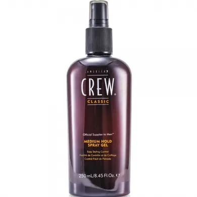 American Crew, Medium Hold Spray Gel, żel do stylizacji włosów w sprayu, 250 ml