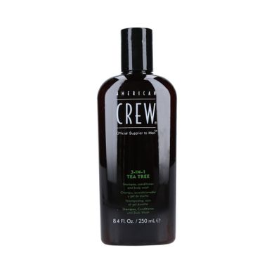 American Crew, Tea Tree, szampon do włosów, odżywka i żel pod prysznic 3w1 250ml