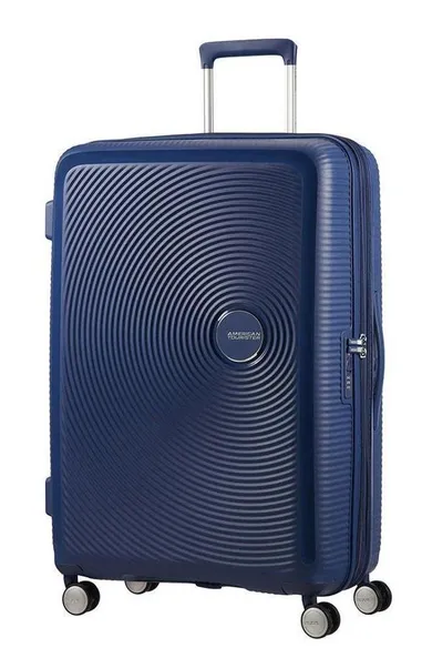 American Tourister, Soundbox, walizka powiększana, midnight navy, 77 cm