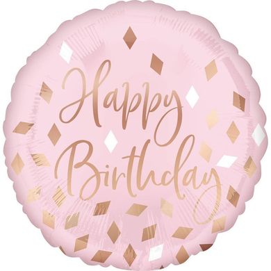 Amscan, balon foliowy, Blush Birthday, 40 cm