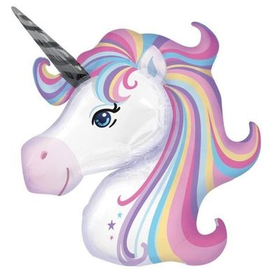 Amscan, balon foliowy, Jednorożec, pastelowy, 74-76 cm