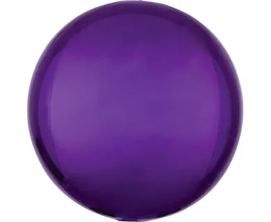 Amscan, balon foliowy, kula, fioletowa, 38 cm