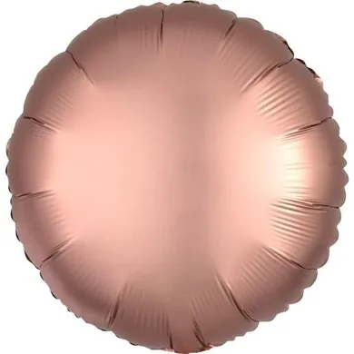 Amscan, balon foliowy, Lustre Rose Copper okrągły, 43 cm