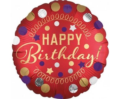 Amscan, balon foliowy, XL Happy Birthday