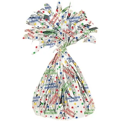 Amscan, ciężarek do balonów foliowych, 170g, Happy Birthday