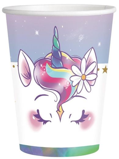 Amscan, kubki papierowe, 250 ml, 8 szt.