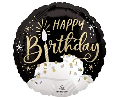 Anagram, balon foliowy, Happy Birthday wishes, 46 cm