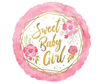 Anagram, balon foliowy, Sweet Baby Girl, 46 cm