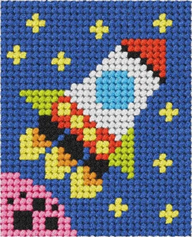 Anex-bis, Moje pierwsze wyszywanie, zestaw do haftu, Rakieta