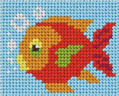 Anex-bis, Moje pierwsze wyszywanie, zestaw do haftu, Rybka