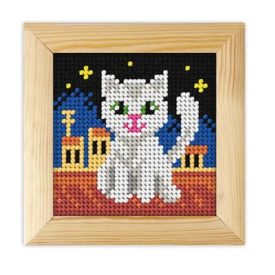 Anex-bis, Moje pierwsze wyszywanie, zestaw do haftu z ramką, Kotek