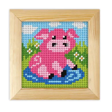 Anex-bis, Moje pierwsze wyszywanie, zestaw do haftu z ramką, Świnka