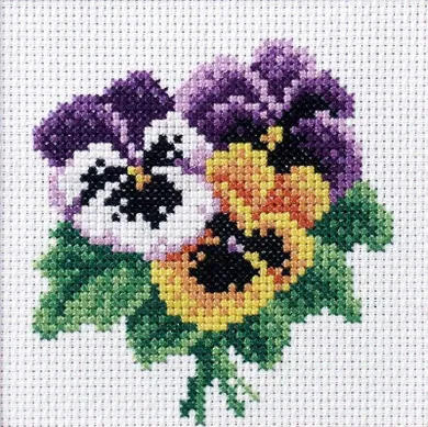 Anex-bis, zestaw do haftu krzyżykowego, Bratki