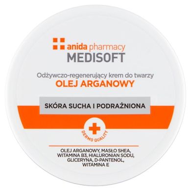 Anida, Medisoft, odżywczo-regenerujący krem do twarzy olej arganowy, 100 ml