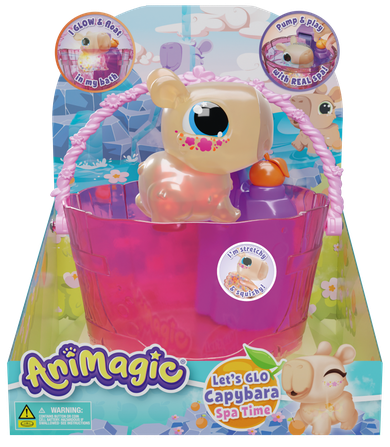 Animagic, Let's Glo Capybara, figurka interaktywna, Spa Time