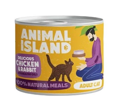Animal Island, kurczak i królik, karma mokra dla kotów, 200g