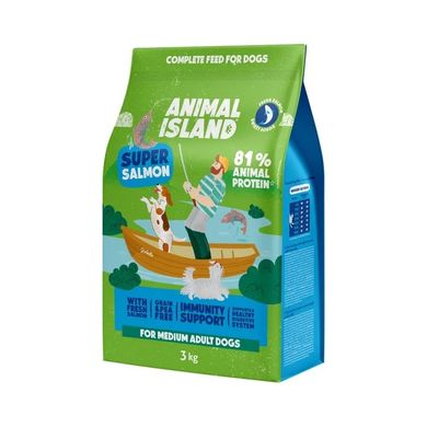 Animal Island, łosoś, karma sucha dla psów, 3 kg