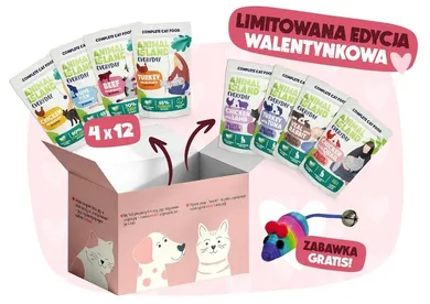Animal Island, Love Box, karma mokra dla kotóq, mix smaków, 52 szt.