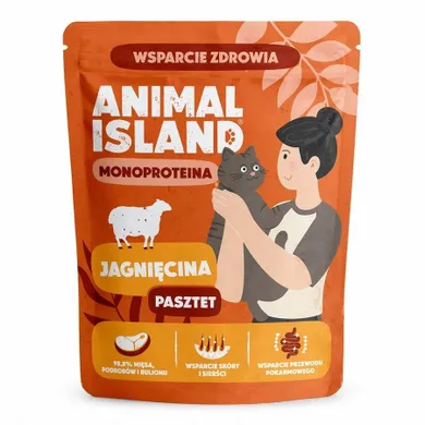 Animal Island, mokra karma dla kota, monoproteinowa, jagnięcina, 100g