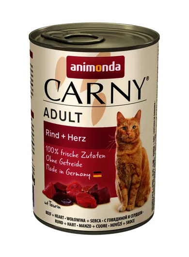 Animonda, Carny Adult, karma mokra dla kota, wołowina i serca, 400g