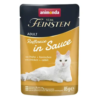 Animonda, Vom Feinsten, Raffinesse in Sauce , kurczak i królik, mokra karma dla kota, 85g