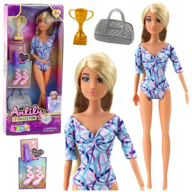 Anlily, lalka baletnica z akcesoriami, buty torba bidon puchar