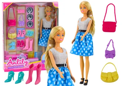 Anlily, lalka, zestaw z ubraniami i akcesoriami