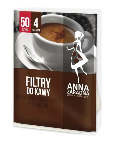 Anna Zaradna, filtry do kawy, rozmiar 4, 50 szt.
