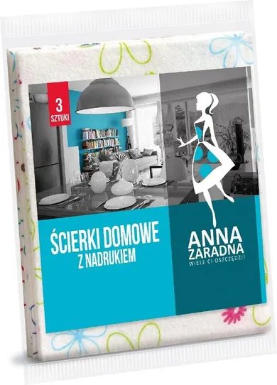 Anna Zaradna, ścierki domowe z nadrukiem, 3 szt..