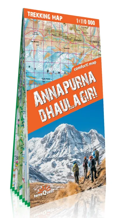 Annapurna & Dhaulagiri. Mapa trekkingowa 1:110 000
